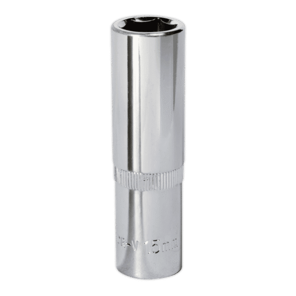 Premier Fully Polished Deep Socket 1/2"Sq Drive 15mm