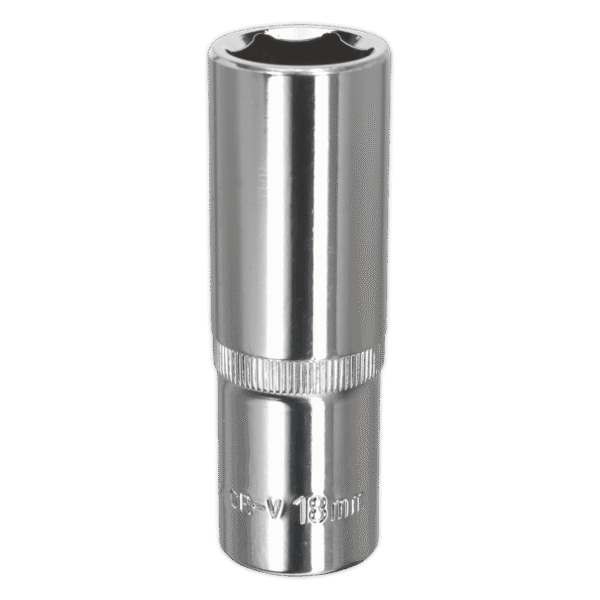 Premier Fully Polished Deep Socket 1/2"Sq Drive 18mm