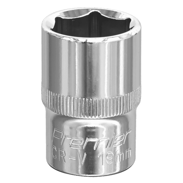 Premier Fully Polished Socket 1/2"Sq Drive 19mm