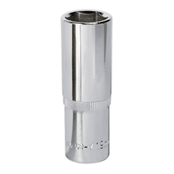 Premier Fully Polished Deep Socket 1/2"Sq Drive 19mm