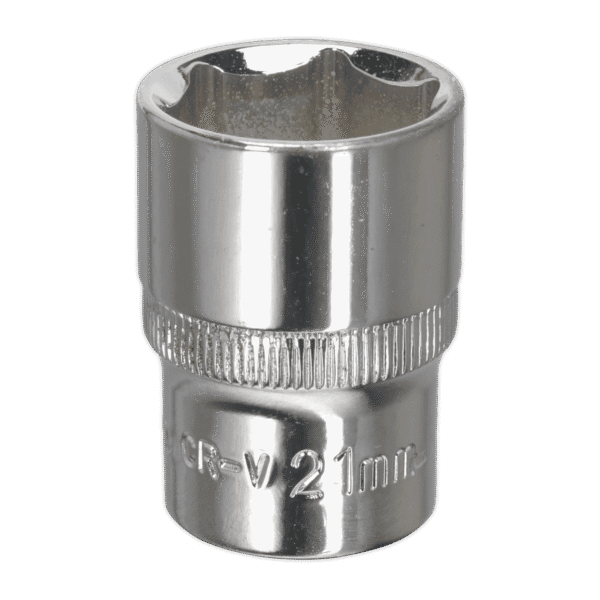 Premier Fully Polished Socket 1/2"Sq Drive 21mm