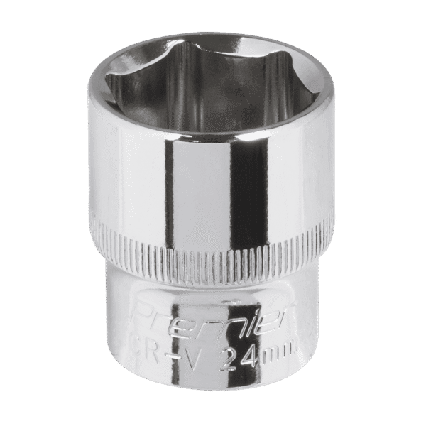 Premier Fully Polished Socket 1/2"Sq Drive 24mm