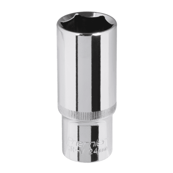 Premier Fully Polished Deep Socket 1/2"Sq Drive 24mm