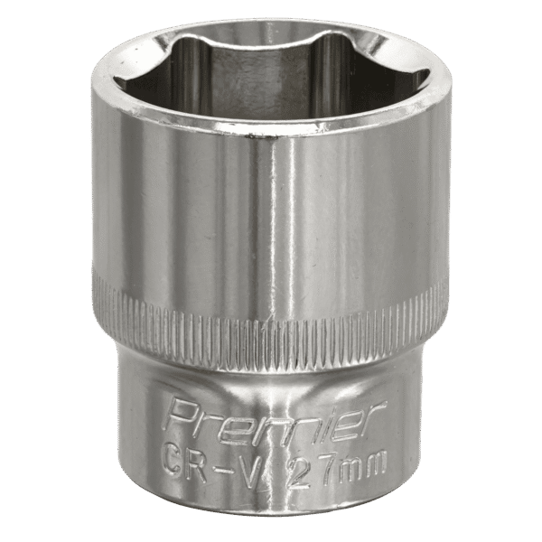 Premier Fully Polished Socket 1/2"Sq Drive 27mm