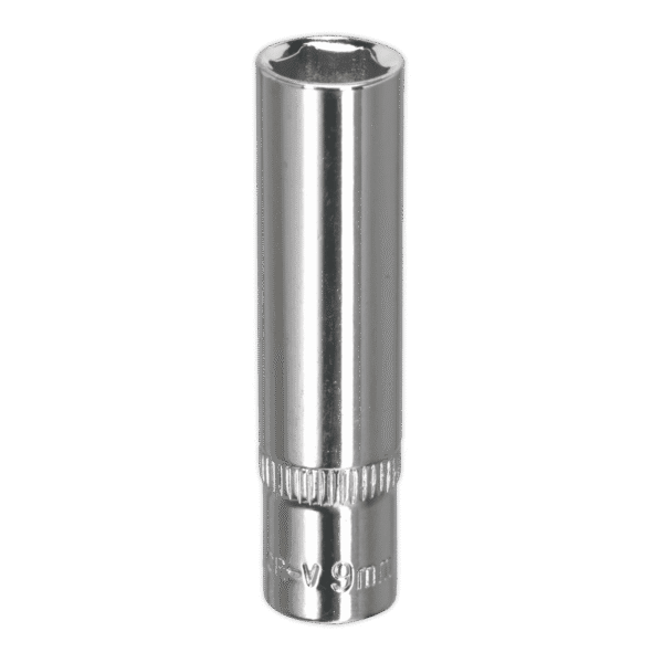 Premier Fully Polished Deep Socket 1/4"Sq Drive 9mm