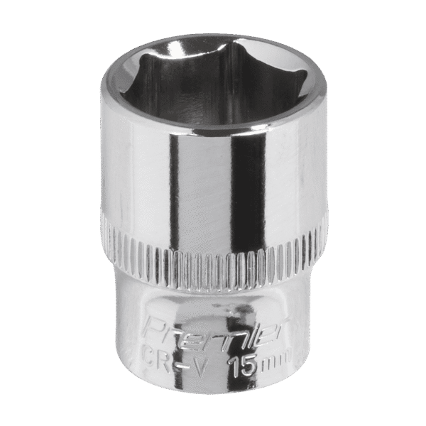 Premier Fully Polished Socket 3/8"Sq Drive 15mm