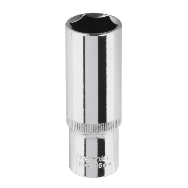 Premier Fully Polished Deep Socket 3/8"Sq Drive 16mm