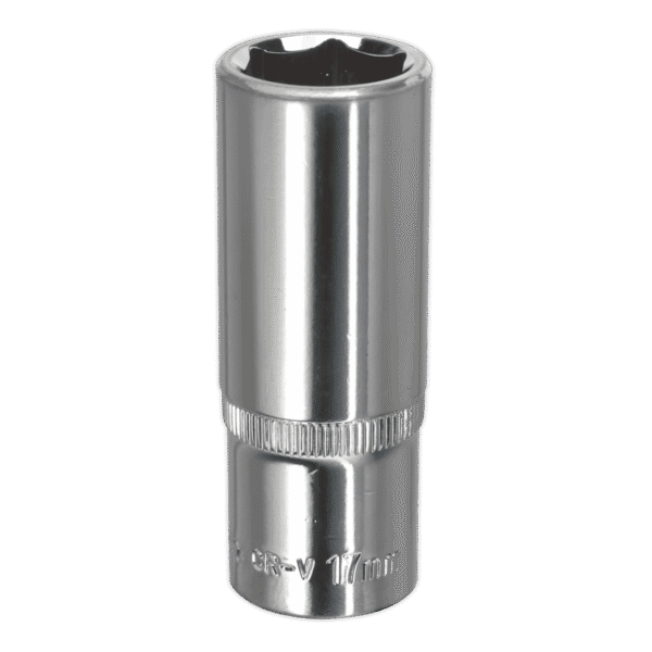 Premier Fully Polished Deep Socket 3/8"Sq Drive 17mm