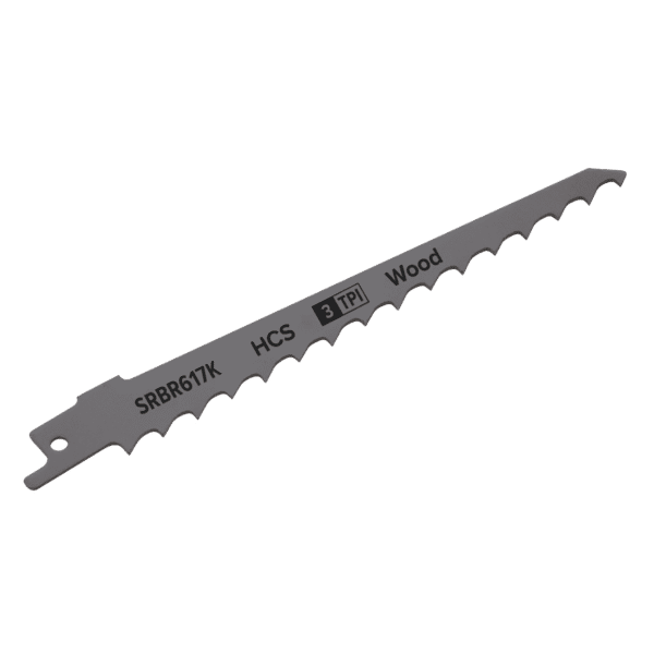 Reciprocating Saw Blade for Pruning & Coarse Wood 150mm 3tpi - Pack of 5