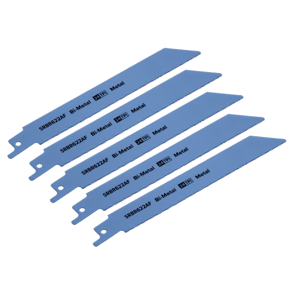 Reciprocating Saw Blade for Metal 150mm 24tpi - Pack of 5