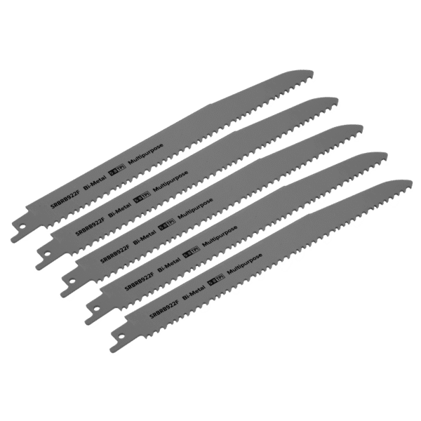 Multipurpose Reciprocating Saw Blade 230mm 5-8tpi - Pack of 5
