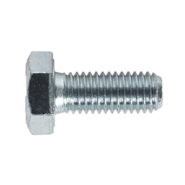 8.8 Zinc Plated HT Setscrew M10 x 25mm, DIN 933 - Pack of 25