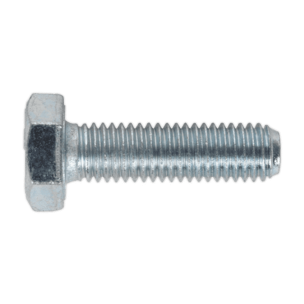 8.8 Zinc Plated HT Setscrew M10 x 35mm, DIN 933 - Pack of 25