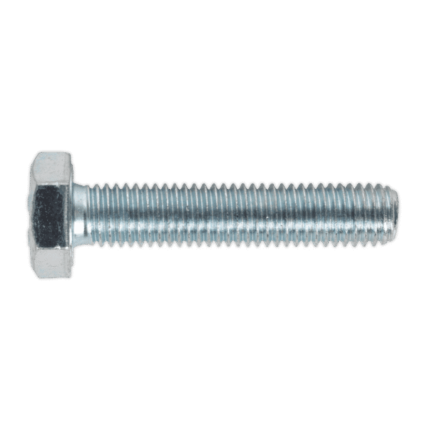 8.8 Zinc Plated HT Setscrew M10 x 50mm, DIN 933 - Pack of 25