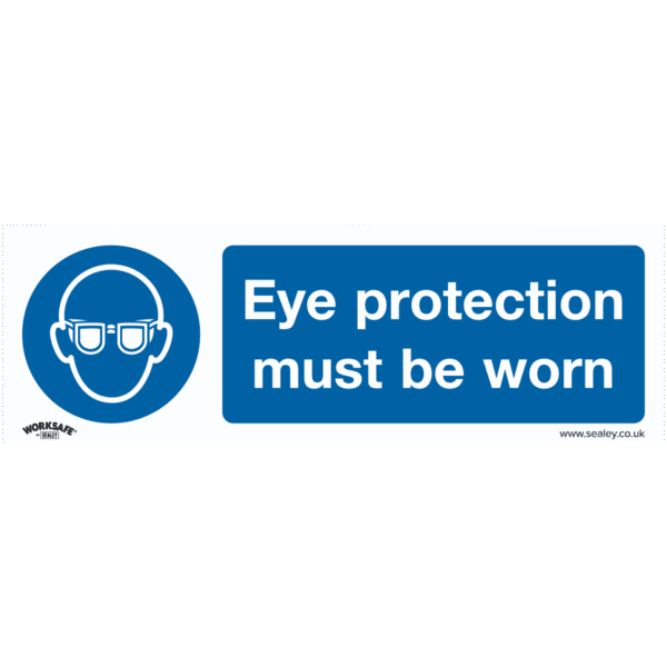 Worksafe® Eye Protection Must Be Worn Safety Sign - Self-Adhesive Vinyl