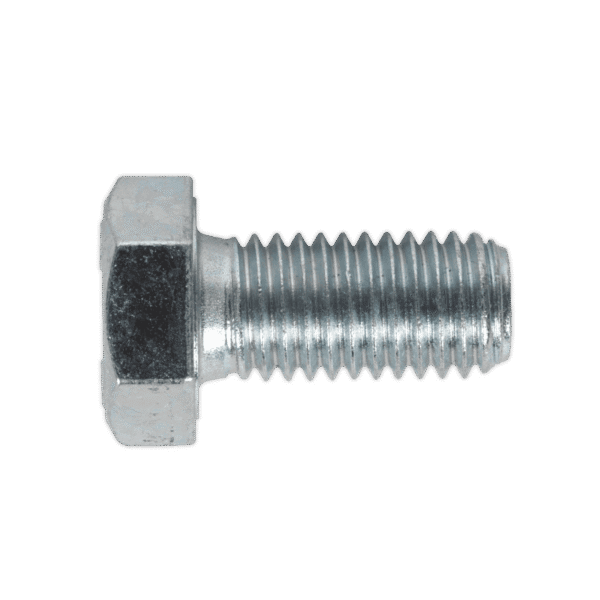 8.8 Zinc Plated HT Setscrew M12 x 25mm, DIN 933 - Pack of 25