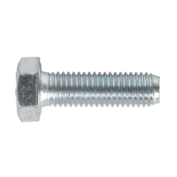 8.8 Zinc Plated HT Setscrew M12 x 40mm, DIN 933 - Pack of 25
