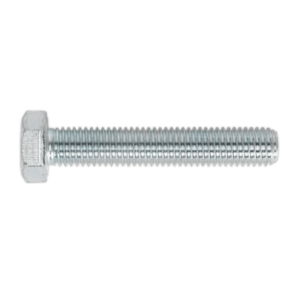 8.8 Zinc Plated HT Setscrew M14 x 80mm, DIN 933 - Pack of 10