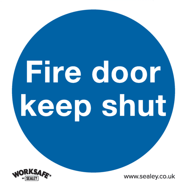 Worksafe® Fire Door Keep Shut Safety Sign - Self-Adhesive Vinyl