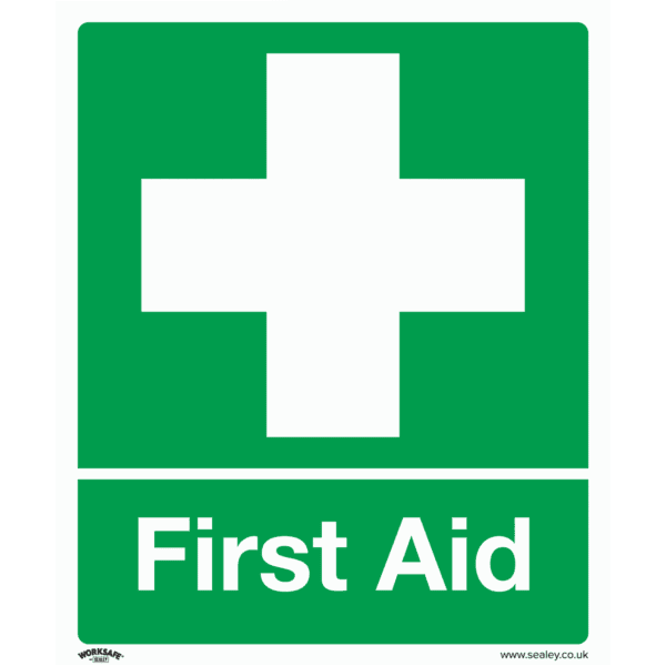 Worksafe® First Aid Safety Sign - Rigid Plastic