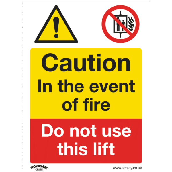 Worksafe® Caution Do Not Use Lift Safety Sign, Self-Adhesive Vinyl - Pack of 10