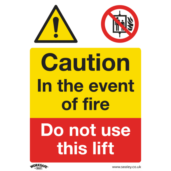 Worksafe® Caution Do Not Use Lift Safety Sign - Self-Adhesive Vinyl