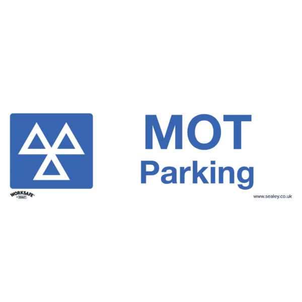 Worksafe® MOT Parking Safety Sign, Self-Adhesive Vinyl - Pack of 10