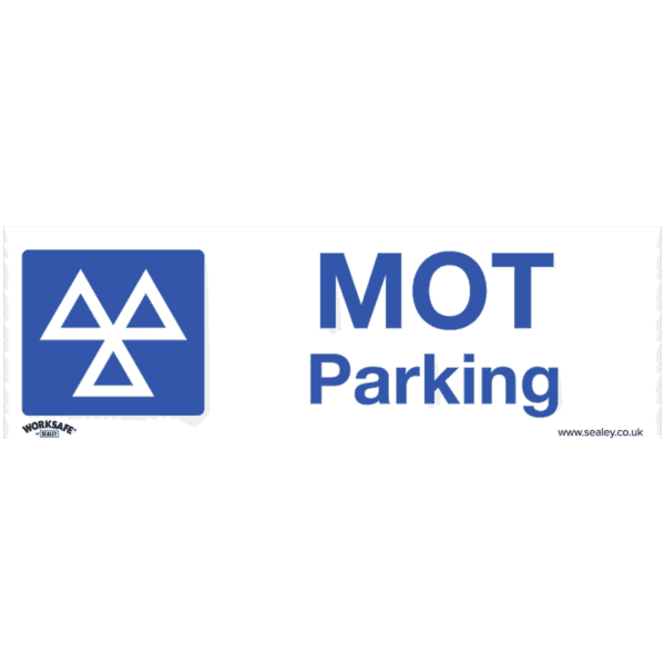 Worksafe® MOT Parking Safety Sign, Self-Adhesive Vinyl