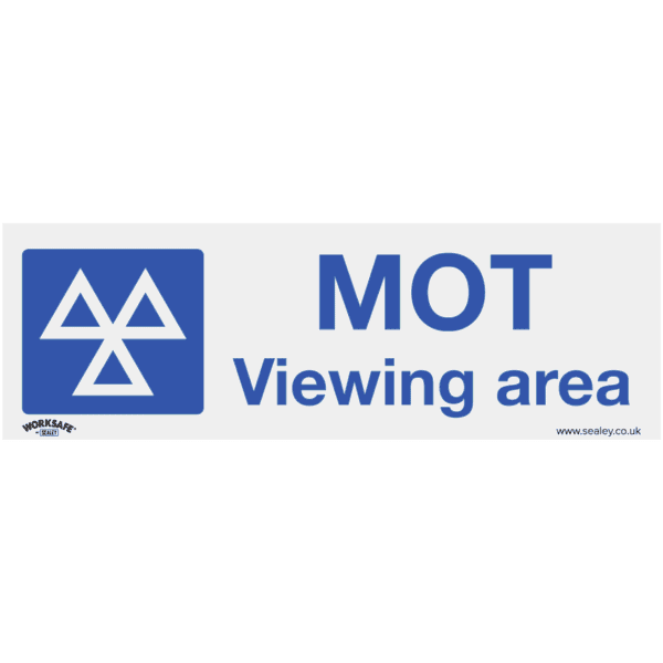 Worksafe® MOT Viewing Area Safety Sign, Self-Adhesive Vinyl - Pack of 10
