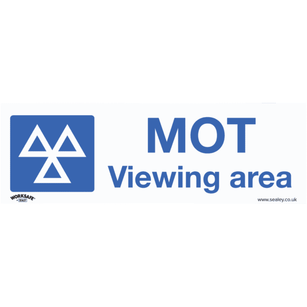 Worksafe® MOT Viewing Area Safety Sign - Self-Adhesive Vinyl