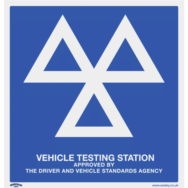 Worksafe® MOT Testing Station Safety Sign - Aluminium Composite