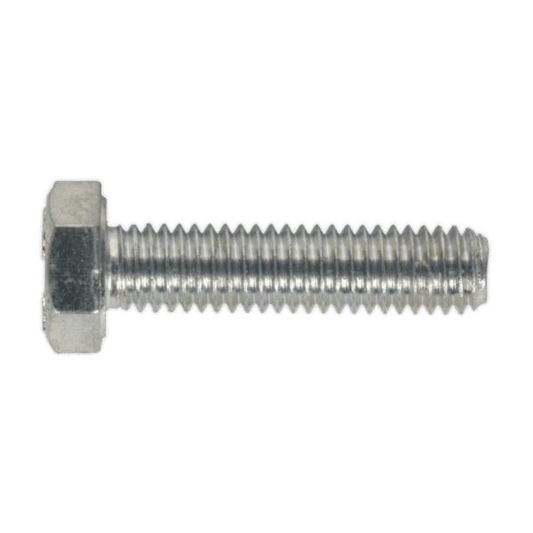 8.8 Zinc Plated HT Setscrew M6 x 25mm, DIN 933 - Pack of 50