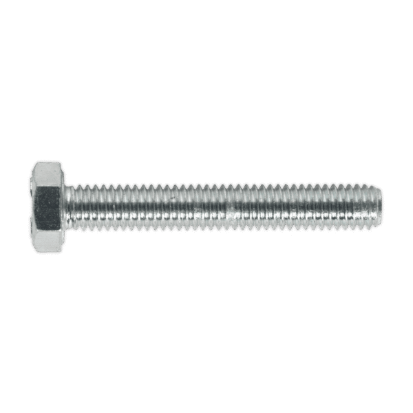 8.8 Zinc Plated HT Setscrew M6 x 40mm, DIN 933 - Pack of 50