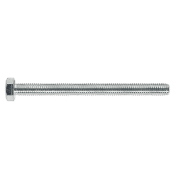 8.8 Zinc Plated HT Setscrew M8 x 100mm, DIN 933 - Pack of 25