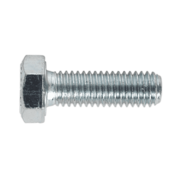 8.8 Zinc Plated HT Setscrew M8 x 25mm, DIN 933 - Pack of 50
