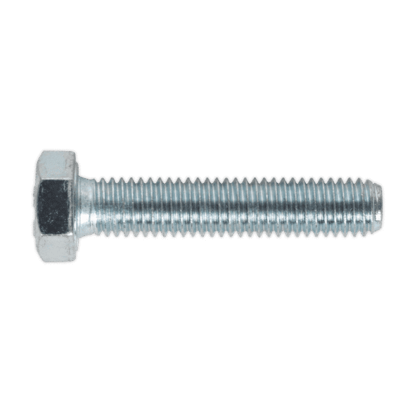 8.8 Zinc Plated HT Setscrew M8 x 40mm, DIN 933 - Pack of 50