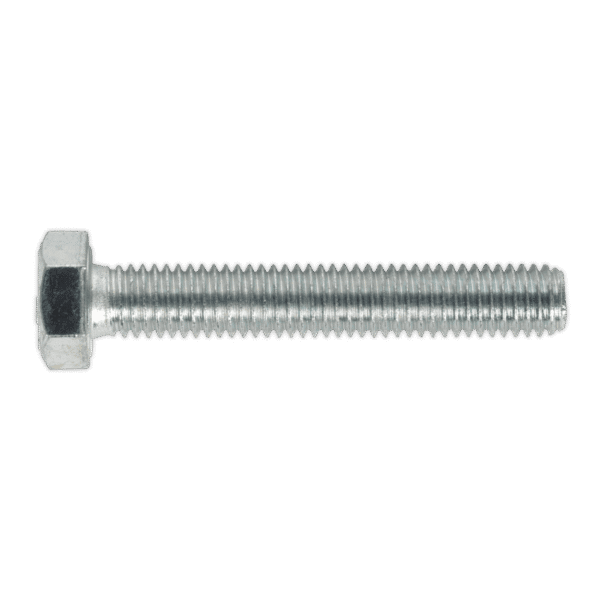 8.8 Zinc Plated HT Setscrew M8 x 50mm, DIN 933 - Pack of 50