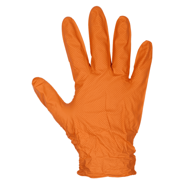 Diamond Grip Extra-Thick Nitrile Powder-Free Gloves, Orange, X-Large - Pack of 50