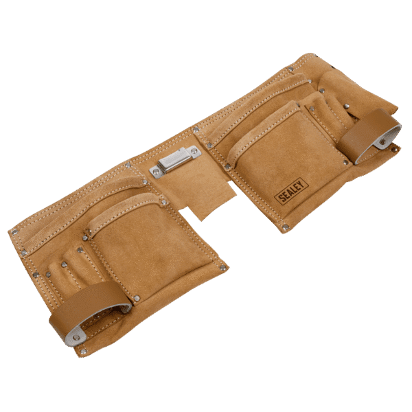 Double Pouch Leather Tool Belt