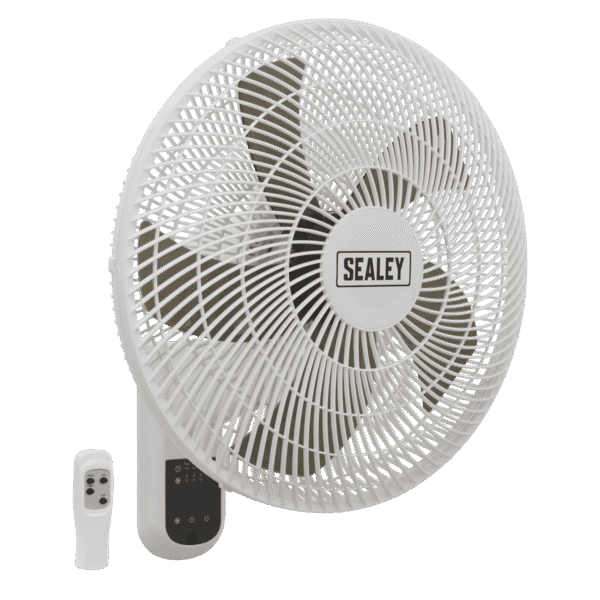 16" Wall Fan with Remote Control 3-Speed 230V