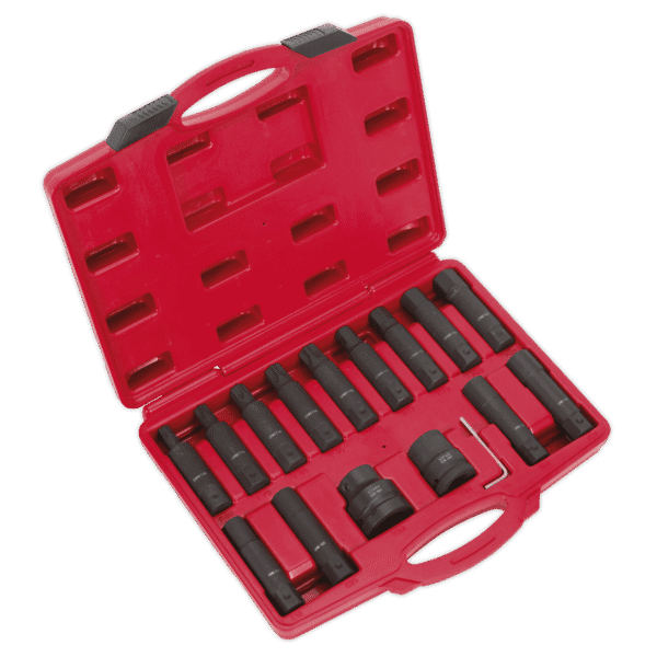 Impact Hex, TRX-Star* & TRX-Star* Female Socket Bit Set 3/4" & 1"Sq Drive 16pc