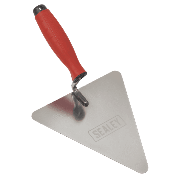 Stainless Steel Triangular Brick Trowel with Rubber Handle 180mm