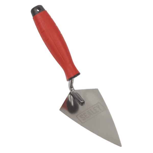 Stainless Steel Sharp Pointing Trowel with Rubber Handle 140mm