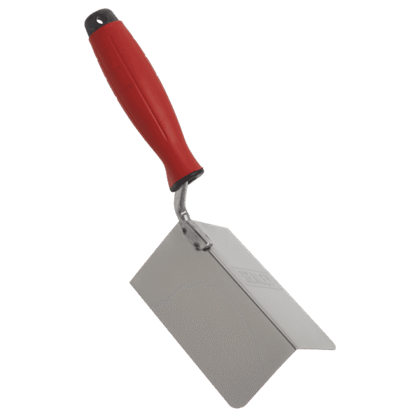 Stainless Steel External Corner Trowel with Rubber Handle 120 x 60mm