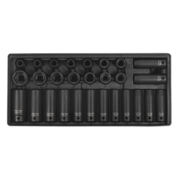 Premier Impact Socket Set with Tool Tray 1/2"Sq Drive 28pc
