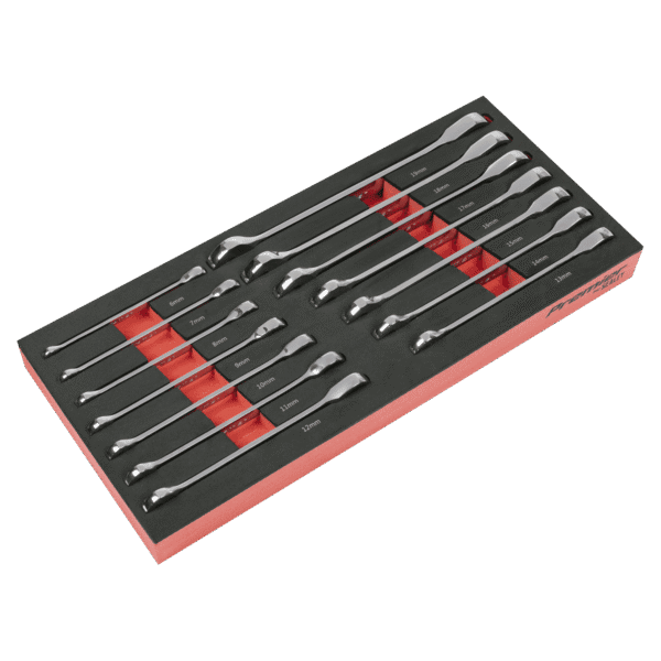 Premier Ratchet Spanner Set with Tool Tray 14pc