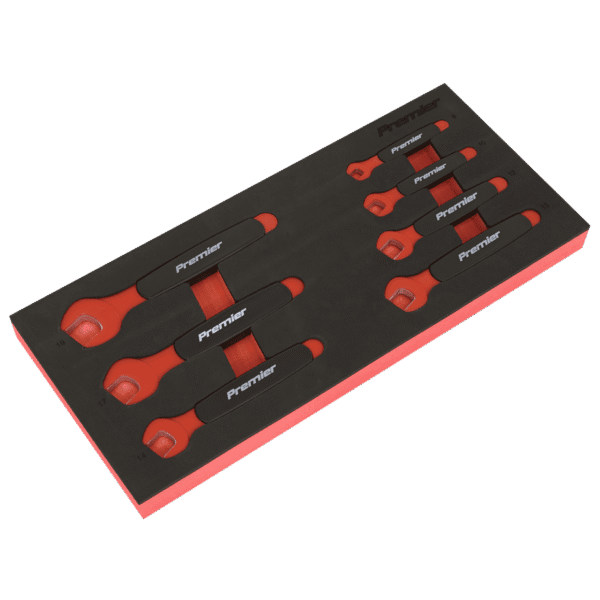 Premier Insulated Open-End Spanner Set with Tool Tray 7pc - VDE Approved