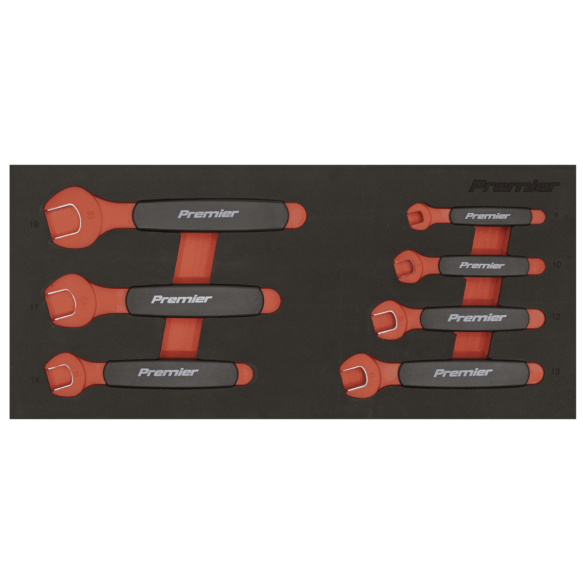 Premier Insulated Open-End Spanner Set with Tool Tray 7pc - VDE Approved - Image 7