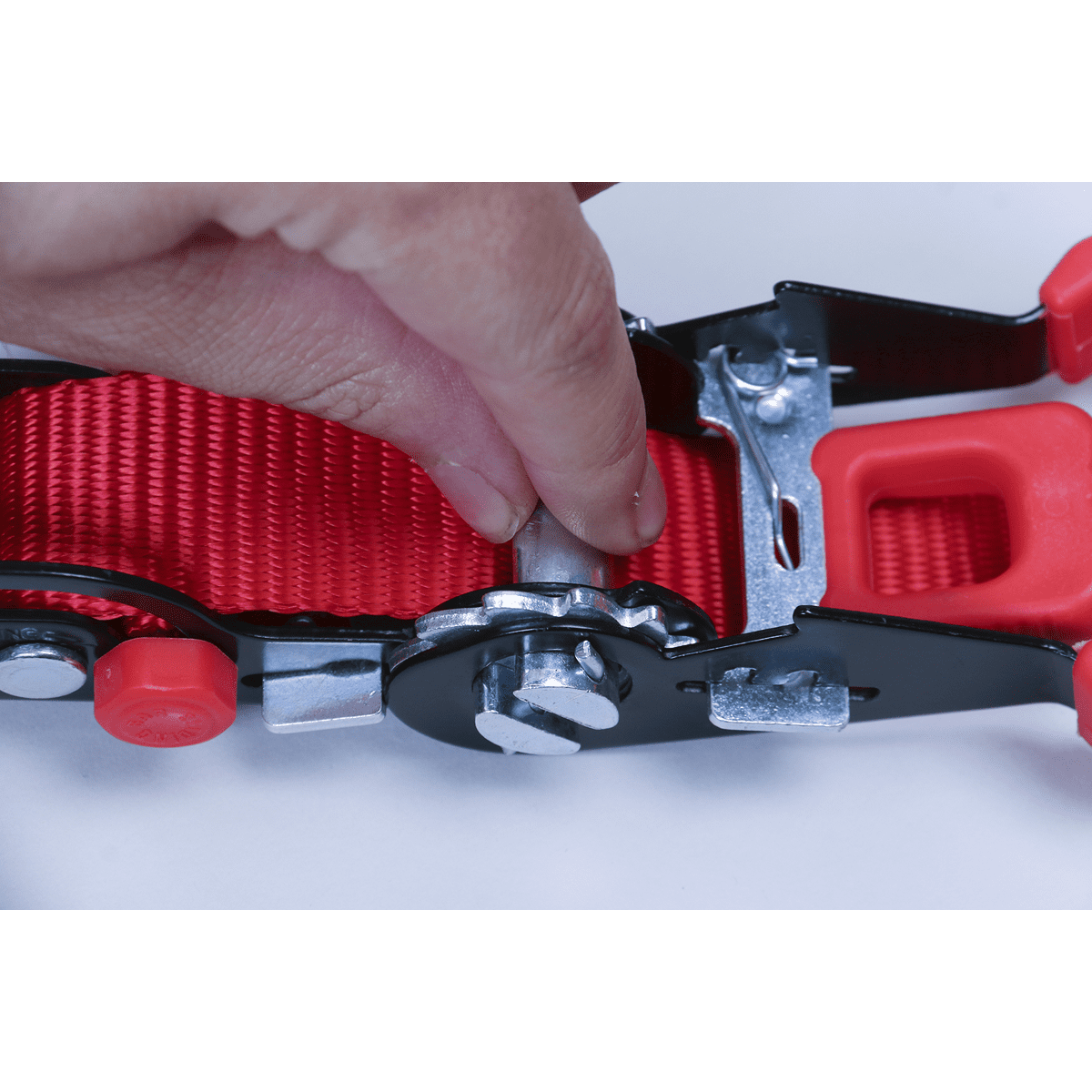 Slide Ratchet Strap Polyester Webbing with S-Hooks 32mm x 3m 1200kg Breaking Strength - Image 5