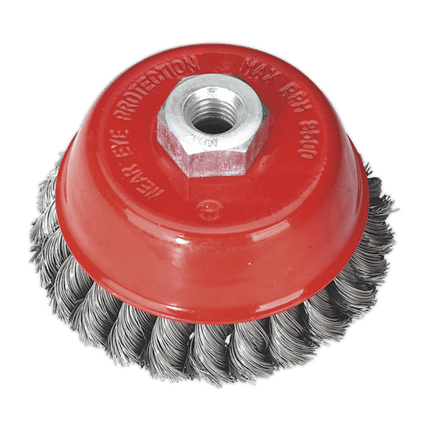 100mm Twist Knot Wire Cup Brush M14 x 2mm